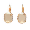Crystal Golden Baroque Mirror Earrings, Gold Plated